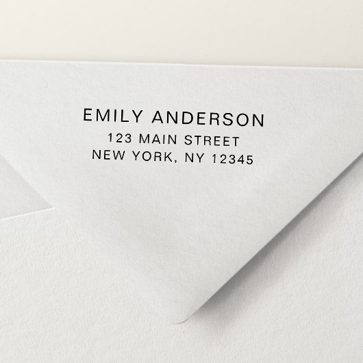 Einfache Minimalistische moderne Rücksendeadresse Permastempel