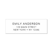 Einfache Minimalistische moderne Rücksendeadresse Permastempel (Design)