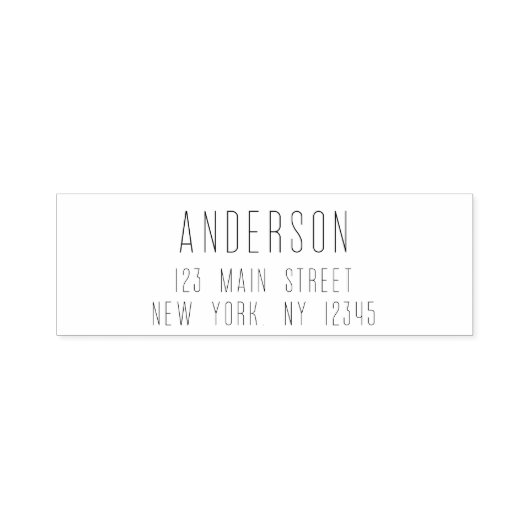 Einfache Minimalistische moderne Rücksendeadresse Permastempel (Design)