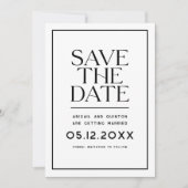 Einfache Minimalistische Moderne Save the Date (Vorderseite)