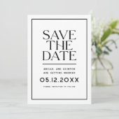 Einfache Minimalistische Moderne Save the Date (Stehend Vorderseite)