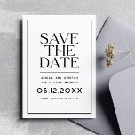 Einfache Minimalistische Moderne Save the Date<br><div class="desc">Eine moderne Save the Date-Karte mit elegantem Aussehen und Gefühl. Es zeigt "Save the Date" in einem modernen Serif-Schriftart. Dies ist ein minimalistisches,  einfaches Design für Paare,  die saubere Designs mögen. Sie können die Farbe aller Elemente dieses Designs ändern.</div>