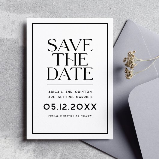 Einfache Minimalistische Moderne Save the Date