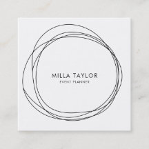 Einfache minimalistische, moderne Schwarz-Weiß-Kre