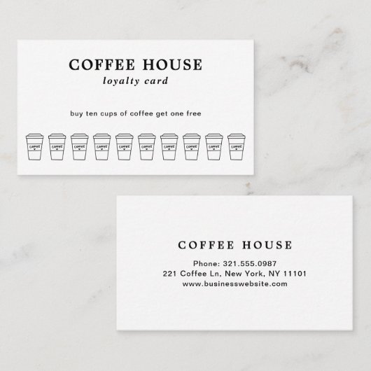 Einfache Minimalistische, moderne Schwarz-weiße Ka Treuekarte (Vorne/Hinten)