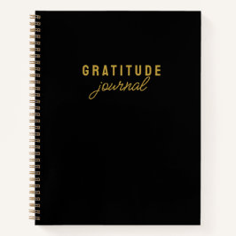 Einfache Minimalistische Moderne Schwarze Dankbark Notizblock