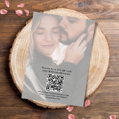 Einfache Minimalistische Moderne Zwei Foto | QR-Co Save The Date
