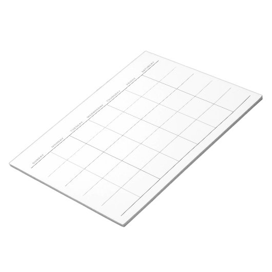 Einfache Minimalistische Monatsplanung Notizblock (angewinkelt)