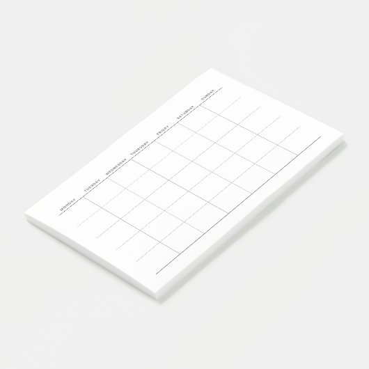 Einfache Minimalistische Monatsplanung Post-it Klebezettel (angewinkelt)