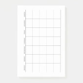 Einfache Minimalistische Monatsplanung Post-it Klebezettel (Vorderseite)