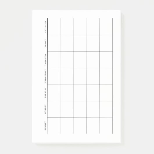 Einfache Minimalistische Monatsplanung Post-it Klebezettel (Vorderseite)