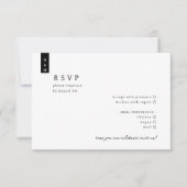 Einfache Minimalistische Mongram-Hochzeit RSVP Karte (Vorderseite)