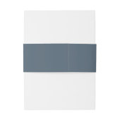 Einfache Minimalistische Mongram Navy Hochzeitsban Einladungsbanderole (Rückseitenbeispiel)