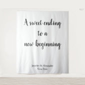 Einfache Minimalistische, monochrome Liebe-Angebot Wandteppich (Vorderseite)