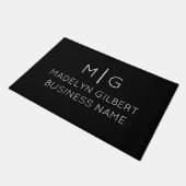 Einfache Minimalistische Monogram Business Name Sc Fußmatte (Schrägansicht)