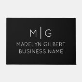 Einfache Minimalistische Monogram Business Name Sc Fußmatte (Vorderseite)