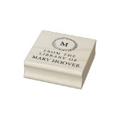 Einfache Minimalistische Monogramm aus der Bibliot Gummistempel (Stempel)
