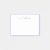 Einfache minimalistische Monogramm-Bezeichnung Post-it Klebezettel (Vorderseite)