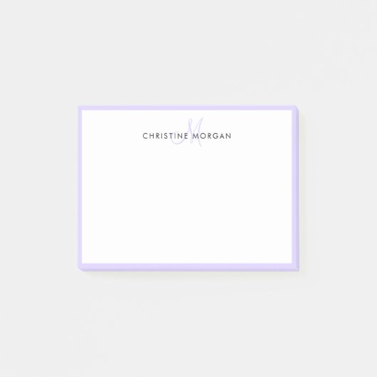 Einfache minimalistische Monogramm-Bezeichnung Post-it Klebezettel (Vorderseite)