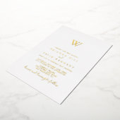 Einfache Minimalistische Monogramm-Hochzeit Folieneinladung (Gedreht)