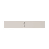 Einfache Minimalistische Monogramm-Hochzeitstile T Einladungsbanderole (Flach)