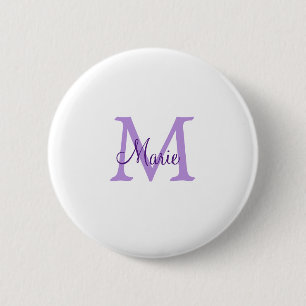 einfache minimalistische Monogramm-Name in Rosa Ro Button