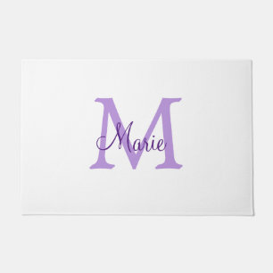 einfache minimalistische Monogramm-Name in Rosa Ro Fußmatte