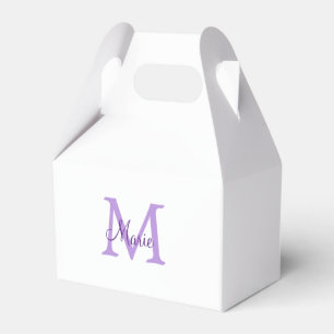 einfache minimalistische Monogramm-Name in Rosa Ro Geschenkschachtel