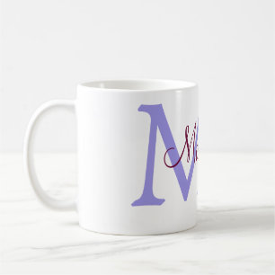 einfache minimalistische Monogramm-Name in Rosa Ro Kaffeetasse
