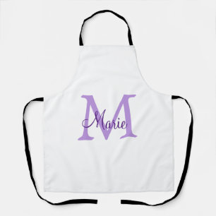 einfache minimalistische Monogramm-Name in Rosa Ro Schürze