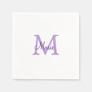 einfache minimalistische Monogramm-Name in Rosa Ro Serviette