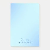 Einfache Minimalistische Monogramm Pastell blau Post-it Klebezettel (Vorderseite)
