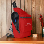 Einfache Minimalistische Monogramm und Name Crossbody Bag