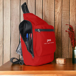 Einfache Minimalistische Monogramm und Name Crossbody Bag