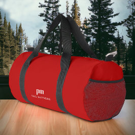 Einfache Minimalistische Monogramm und Name Duffle Bag