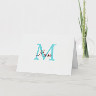 einfache minimalistische Monogramm-Wurfdecke in Ro