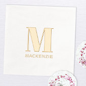 Einfache Minimalistische Monogrammbezeichnung Servietten Mit Folie