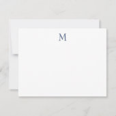 Einfache Minimalistische Monogrammkarte Mitteilungskarte (Vorderseite)