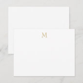 Einfache Minimalistische Monogrammkarte Mitteilungskarte (Vorne/Hinten)
