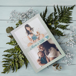 Einfache Minimalistische Muttertagskarte 2 Foto Dankeskarte