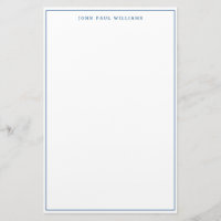 Einfache Minimalistische Navy Blue Thole Border Fr