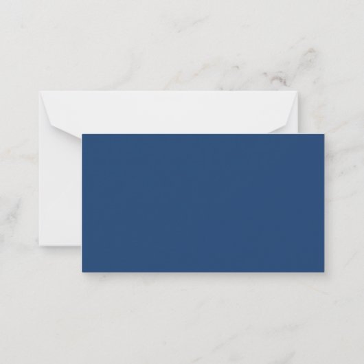 Einfache Minimalistische Navy Blue Two Border Mono Mitteilungskarte (Rückseite)