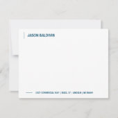 Einfache Minimalistische Navy Blue Typografy Moder Mitteilungskarte (Vorderseite)