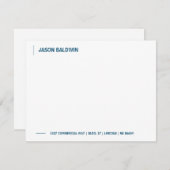 Einfache Minimalistische Navy Blue Typografy Moder Mitteilungskarte (Vorne/Hinten)