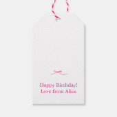 Einfache Minimalistische Niedliche Hot Pink Indivi Geschenkanhänger (Vorderseite)