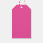 Einfache Minimalistische Niedliche Hot Pink Indivi Geschenkanhänger (Rückseite)