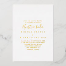 Einfache Minimalistische Nuestra Boda Wedding