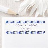 Einfache Minimalistische Ölfarbe Blue Lines Adress (Insitu)