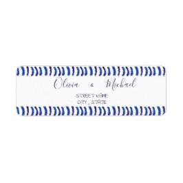 Einfache Minimalistische Ölfarbe Blue Lines Adress