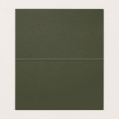 Einfache Minimalistische Olive Green Wedding Platz (Innenseite Aufgefaltet)